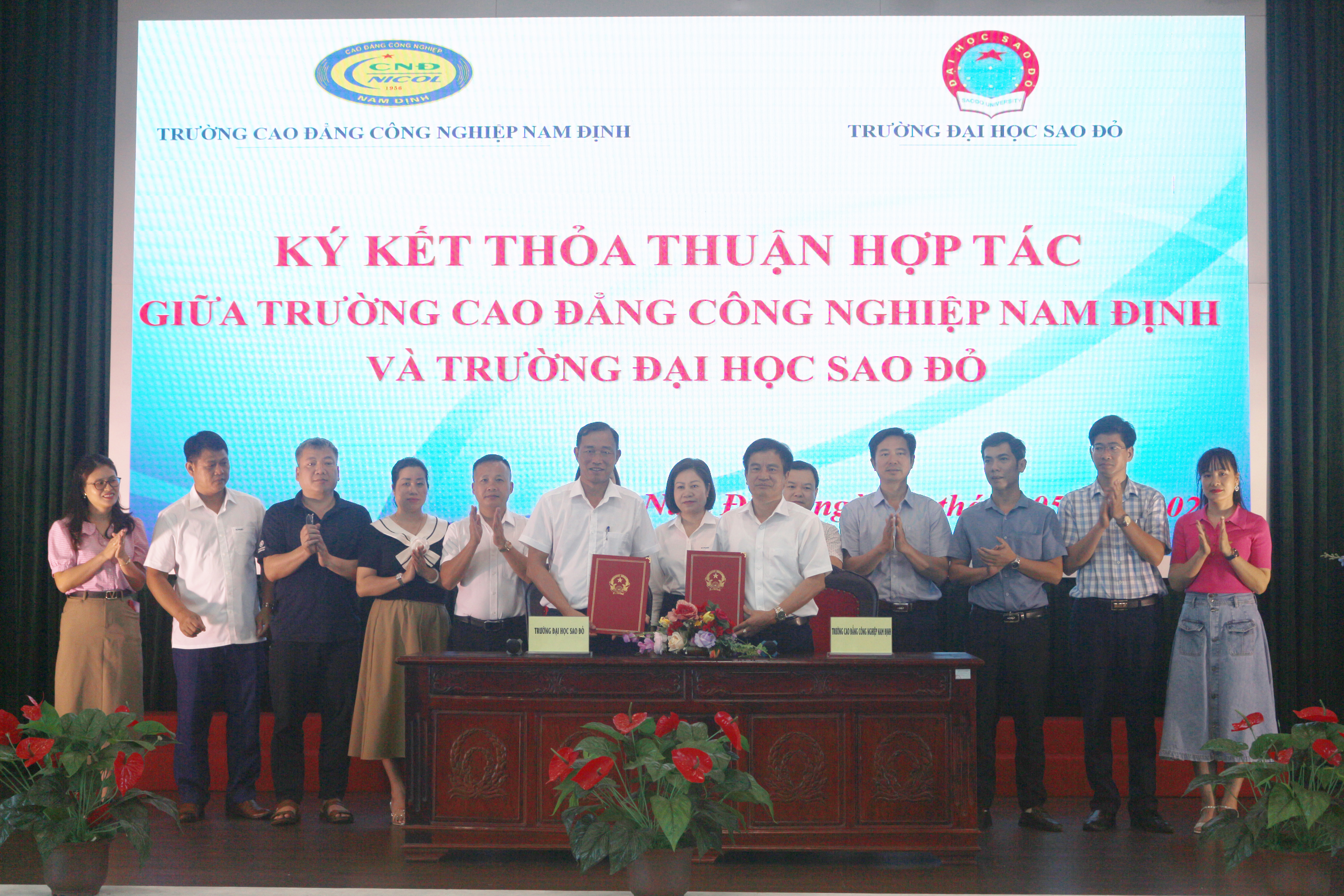 Trường Cao đẳng Công nghiệp Nam Định ký kết hợp tác đào tạo với Trường Đại học Sao Đỏ